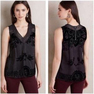 Anthropologie Meadow Rue Fanya Velvet Tank